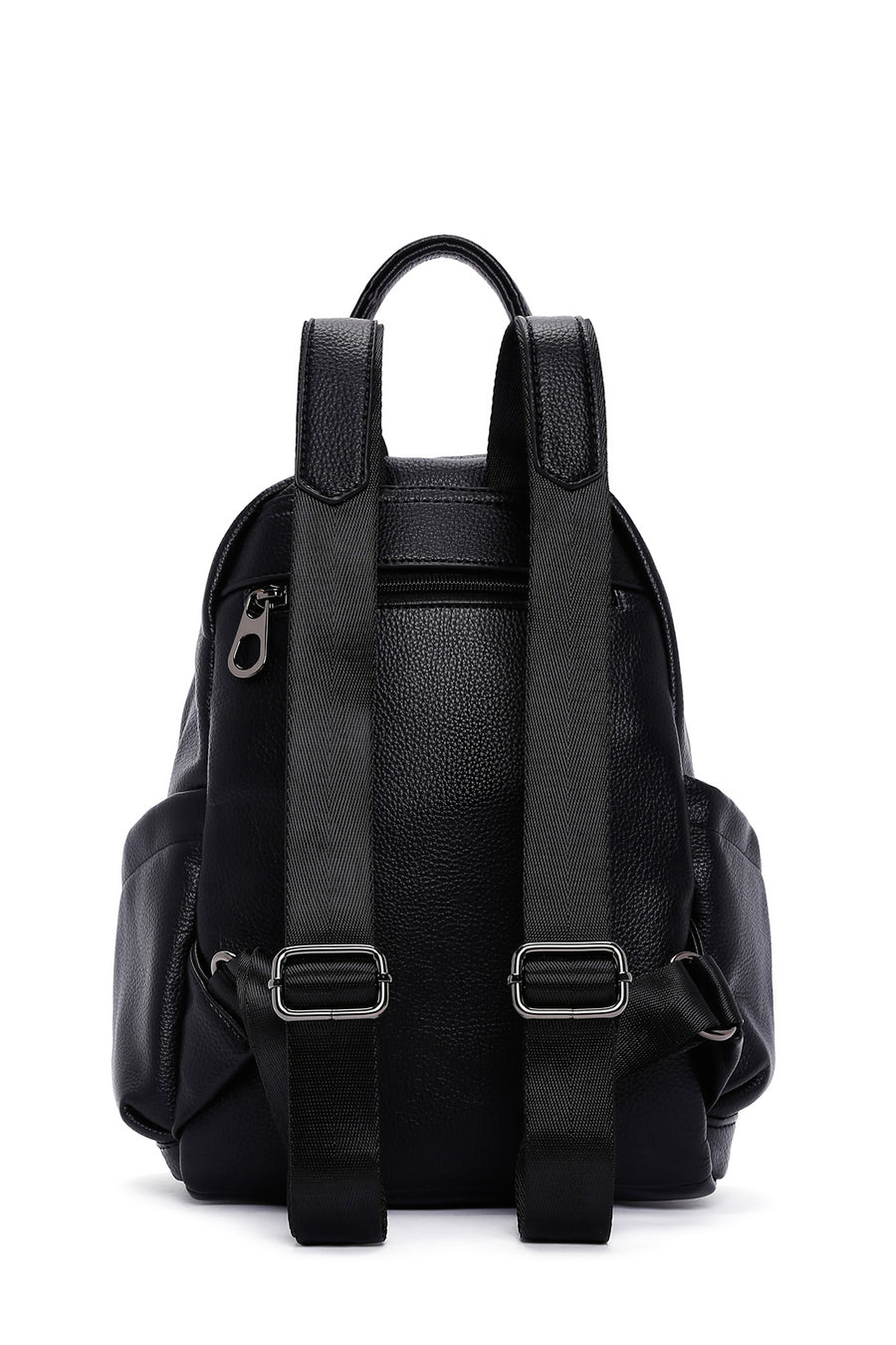 Women's Black Leather Backpack