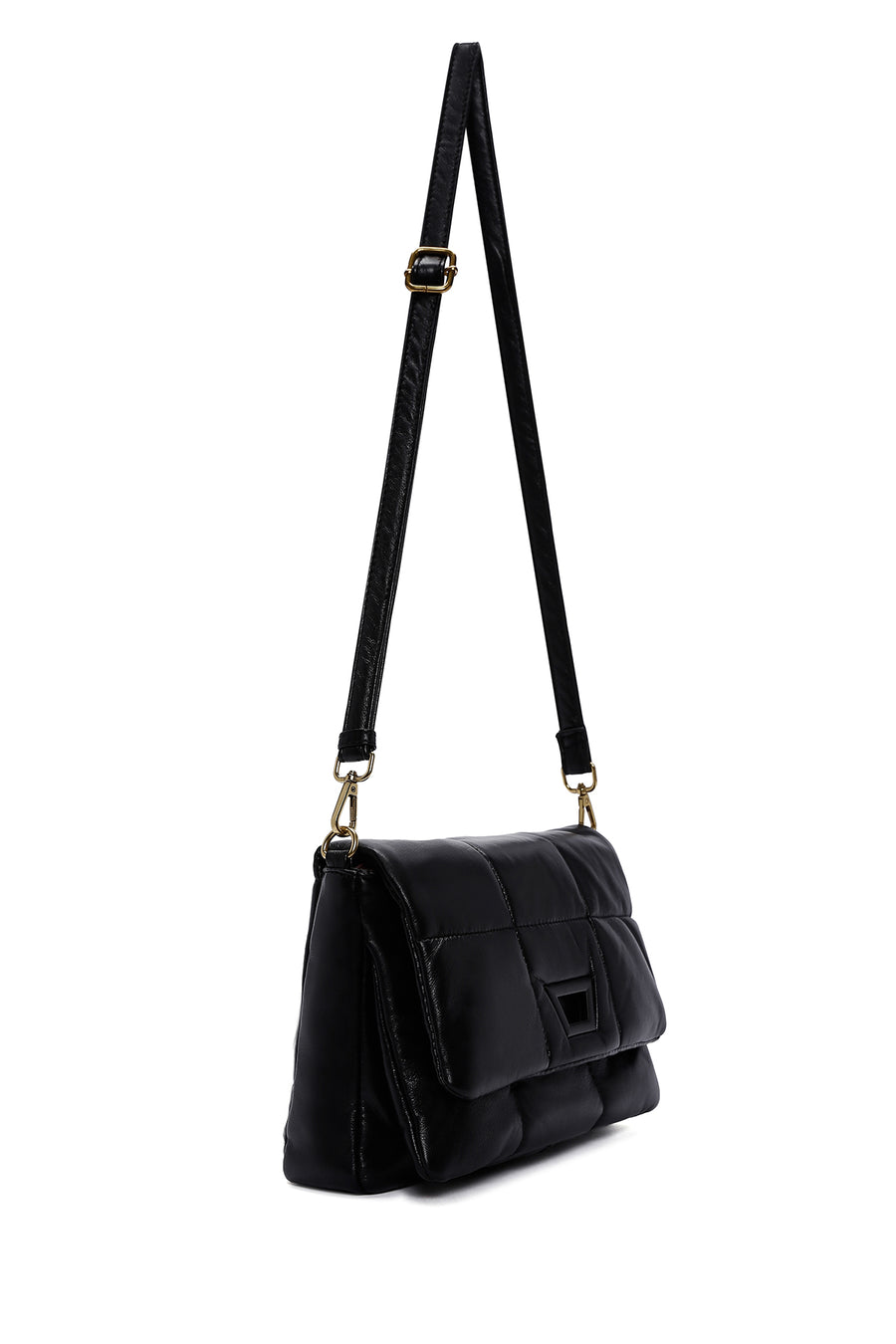 Women's Black Long Strap Crossbody Bag