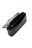 Women's Black Knitted Patterned Long Strap Shoulder Bag | Derimod