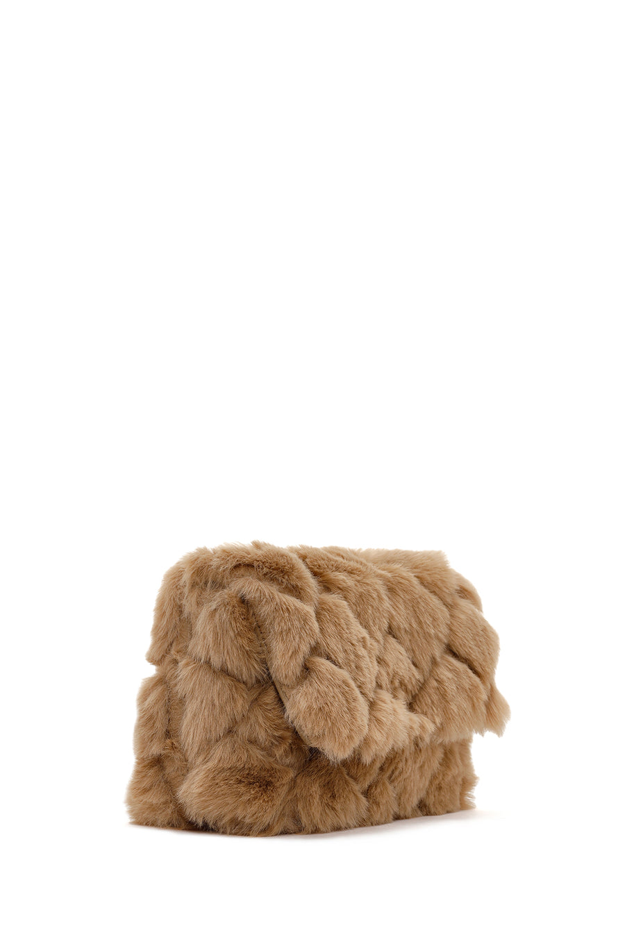 Kadın Camel Uzun Zincir Askılı Peluş Çapraz Çanta