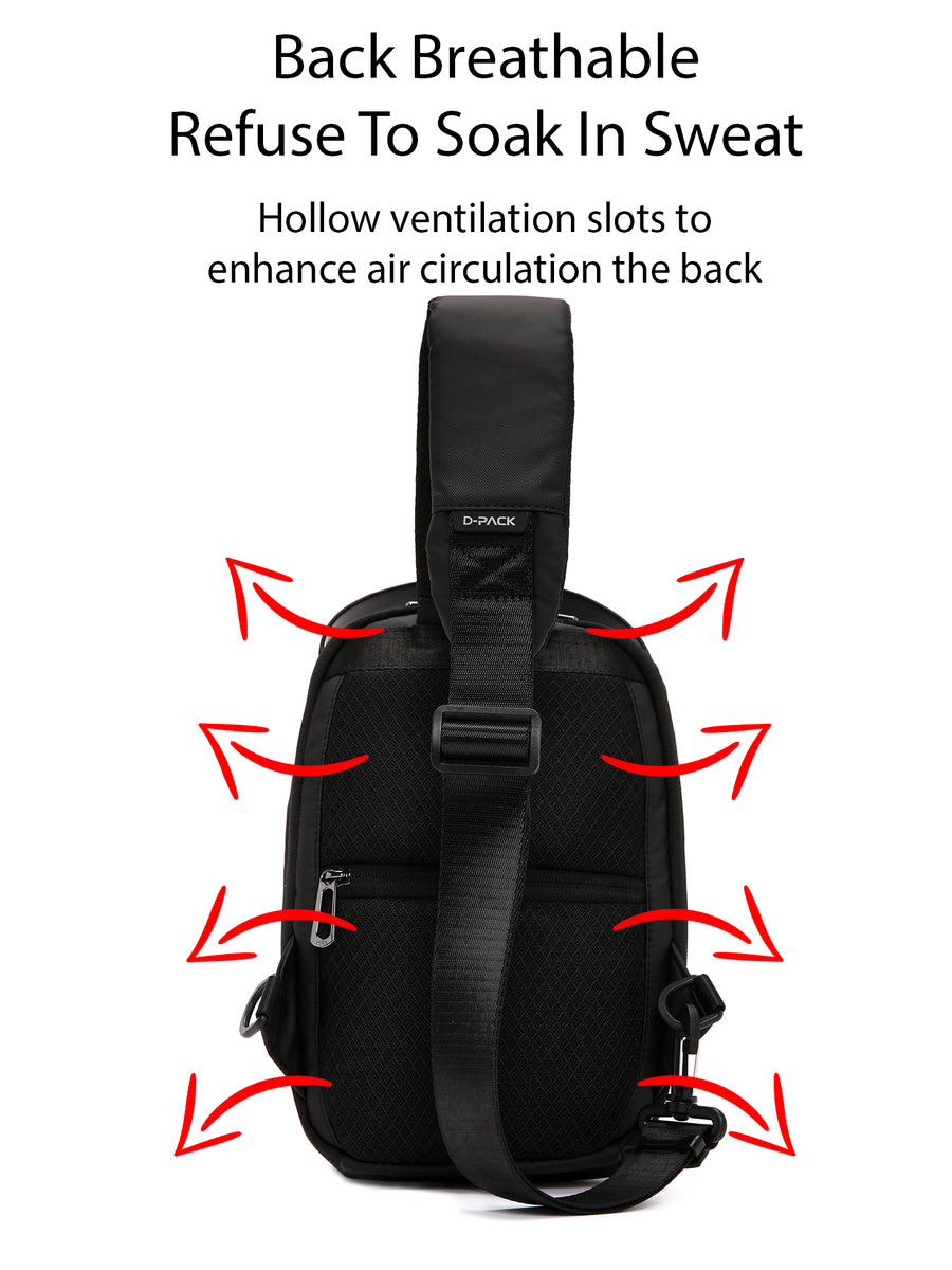 D-Pack Erkek Siyah Teknolojik Hardcase Uzun Askılı Omuz Çantası