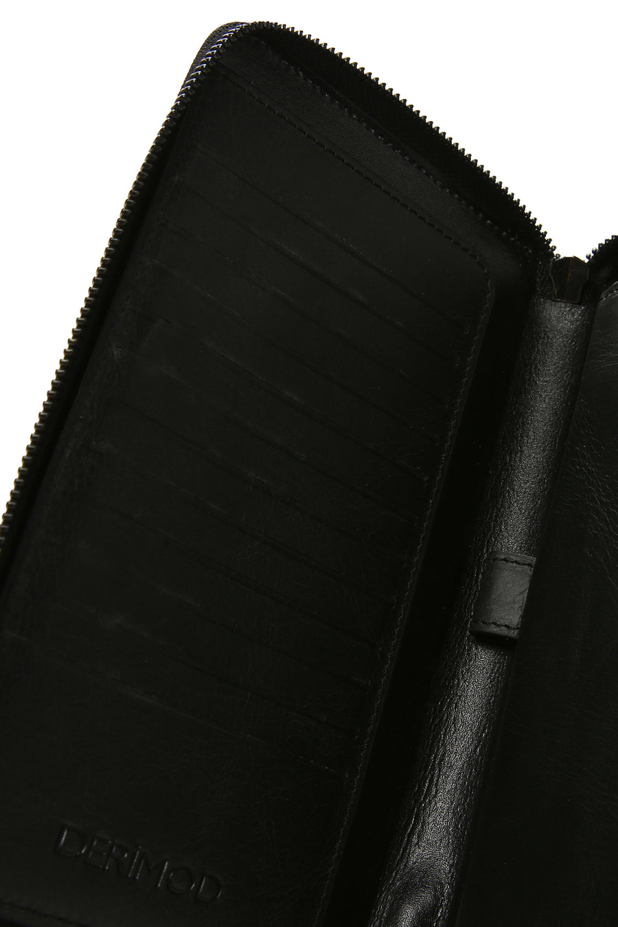 Men's Black Leather Handbag with Phone Compartment