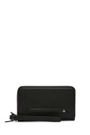 Men's Black Leather Handbag with Phone Compartment | Derimod