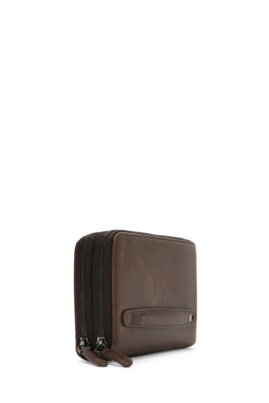 Men's Brown Leather Handbag with Phone Compartment