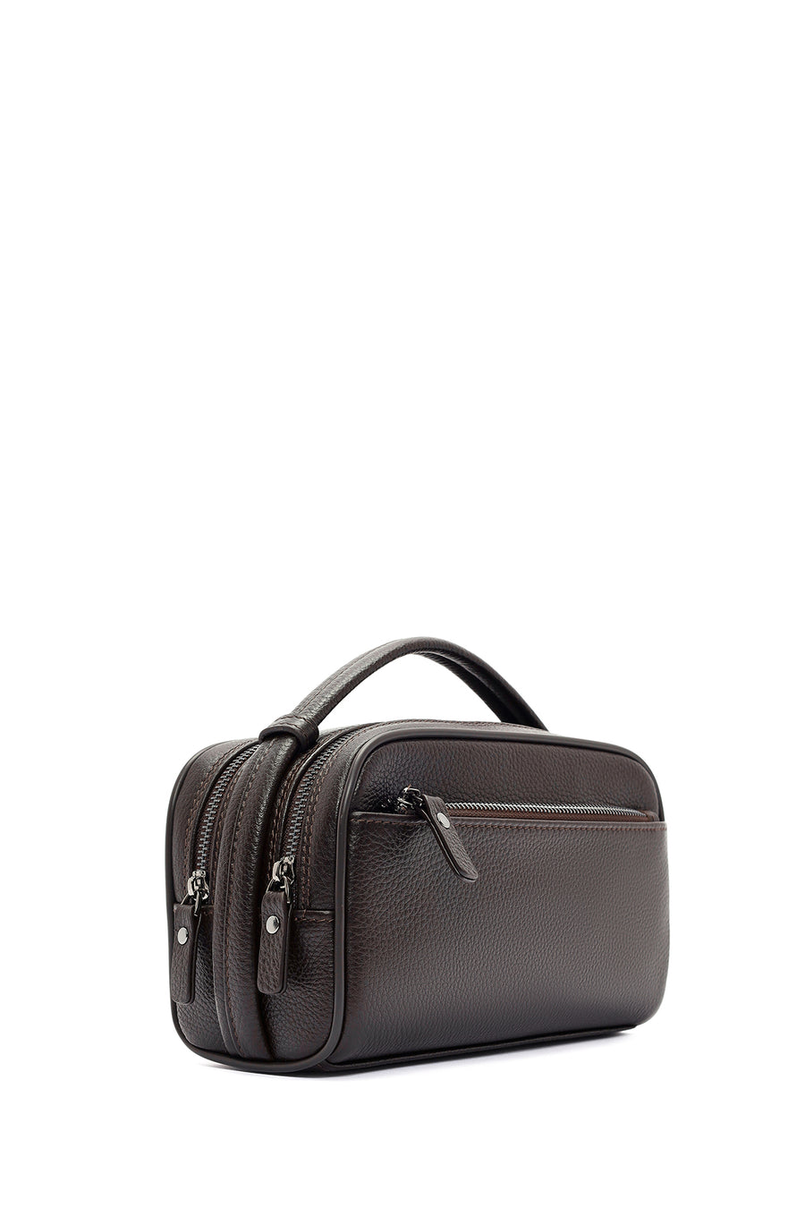 Men's Brown Leather Handbag