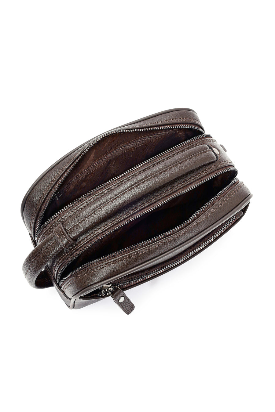 Men's Brown Leather Handbag