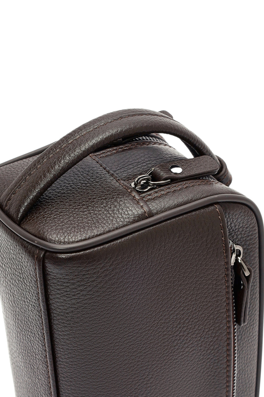 Men's Brown Leather Handbag