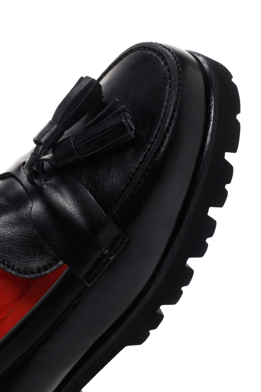Derimod Gritti Women's Black Leather Masculine Loafer
