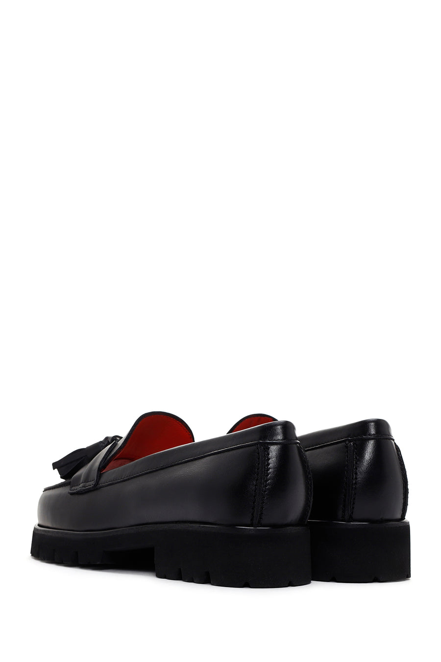 Derimod Gritti Women's Black Leather Masculine Loafer
