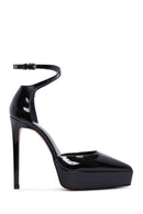Women's Black Patent Leather Platform High Heel Shoes | Derimod
