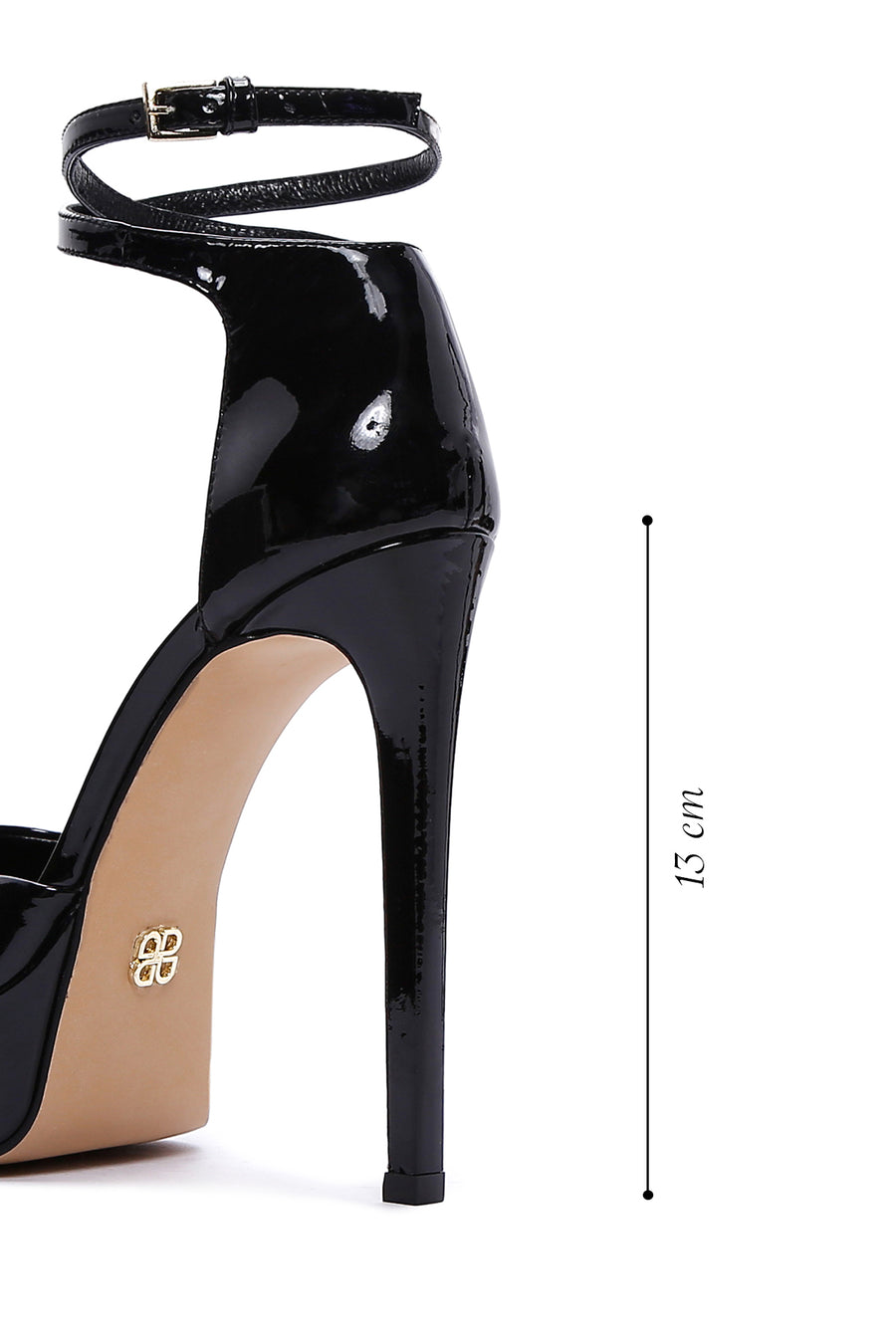 Women's Black Patent Leather Platform High Heel Shoes