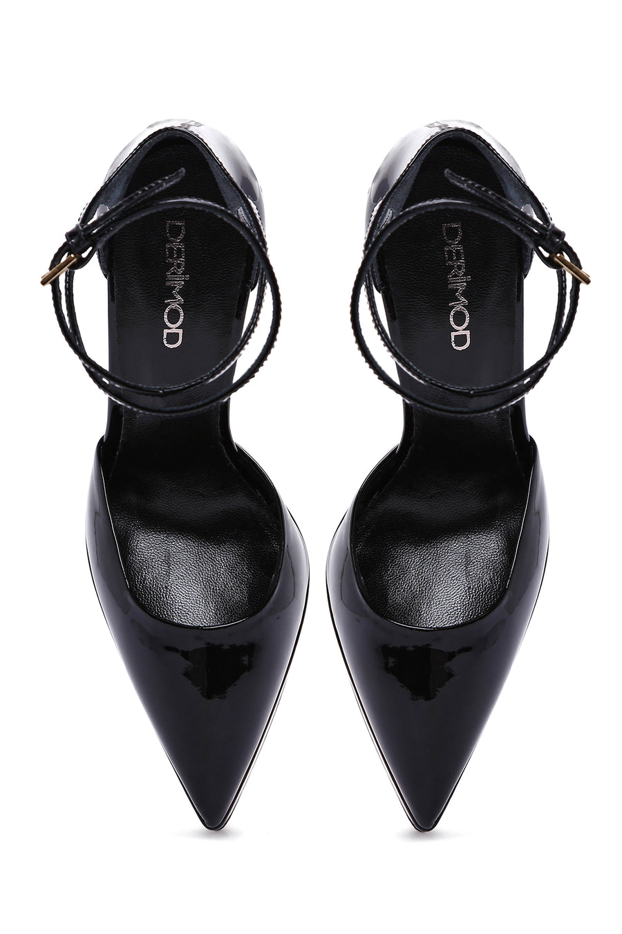 Women's Black Patent Leather Platform High Heel Shoes