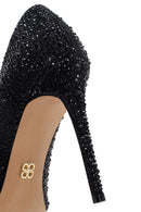 Kadın Siyah Deri İnce Yüksek Topuklu Stiletto | Derimod