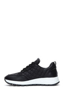 Kadın Siyah Deri Kapitone Sneaker | Derimod