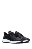 Kadın Siyah Deri Kapitone Sneaker | Derimod