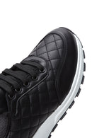 Kadın Siyah Deri Kapitone Sneaker | Derimod