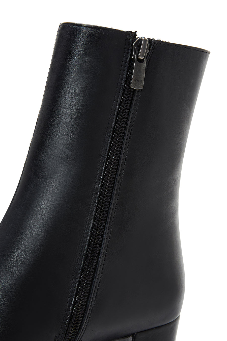 Women's Black Leather Heeled Classic Boots