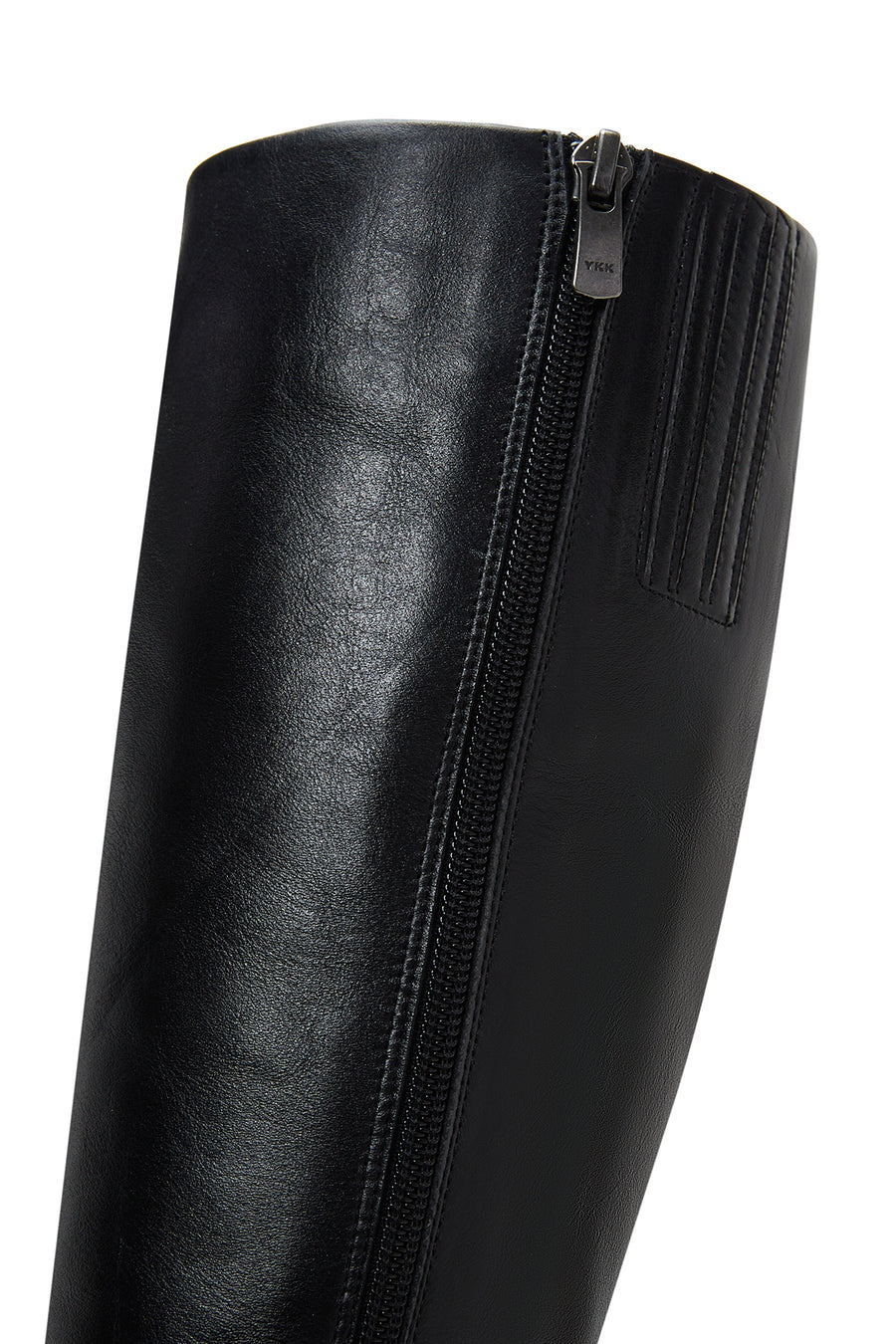 Women's Black Leather Heeled Boots