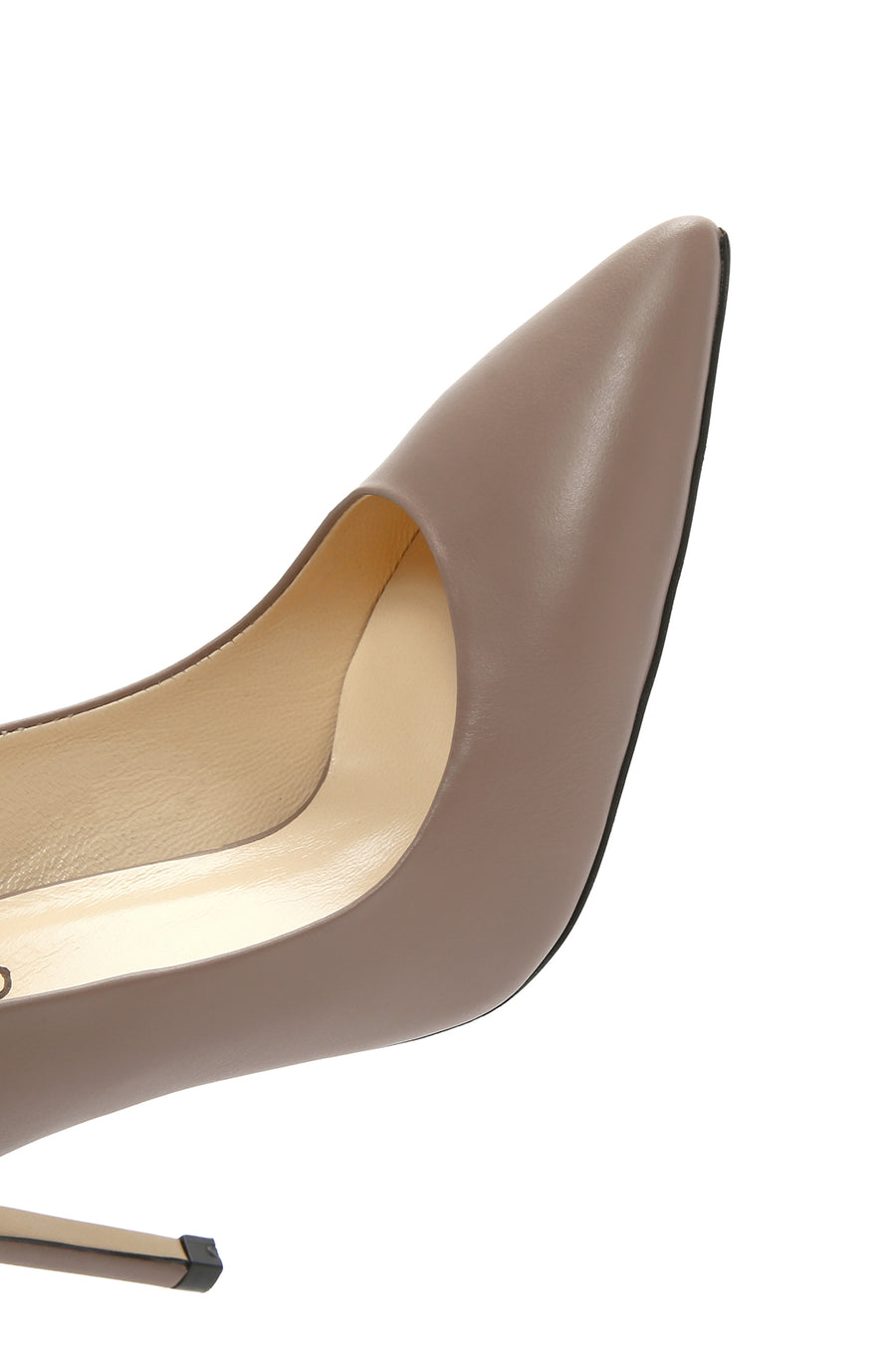 Kadın Bej İnce Topuklu Deri Stiletto
