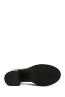Women's Black Patent Leather Heeled Loafer | Derimod