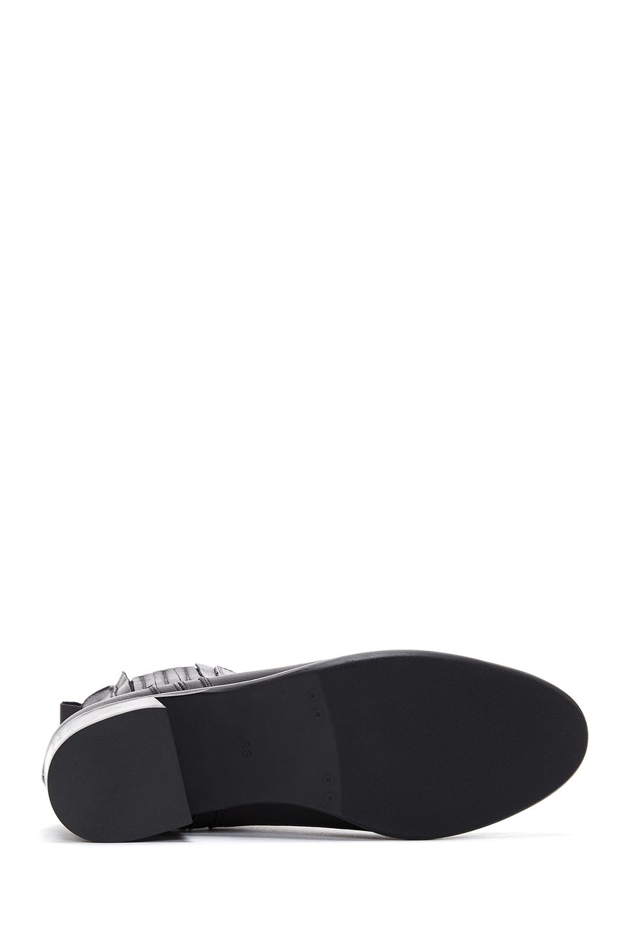 Women's Black Leather Heeled Chelsea Boots