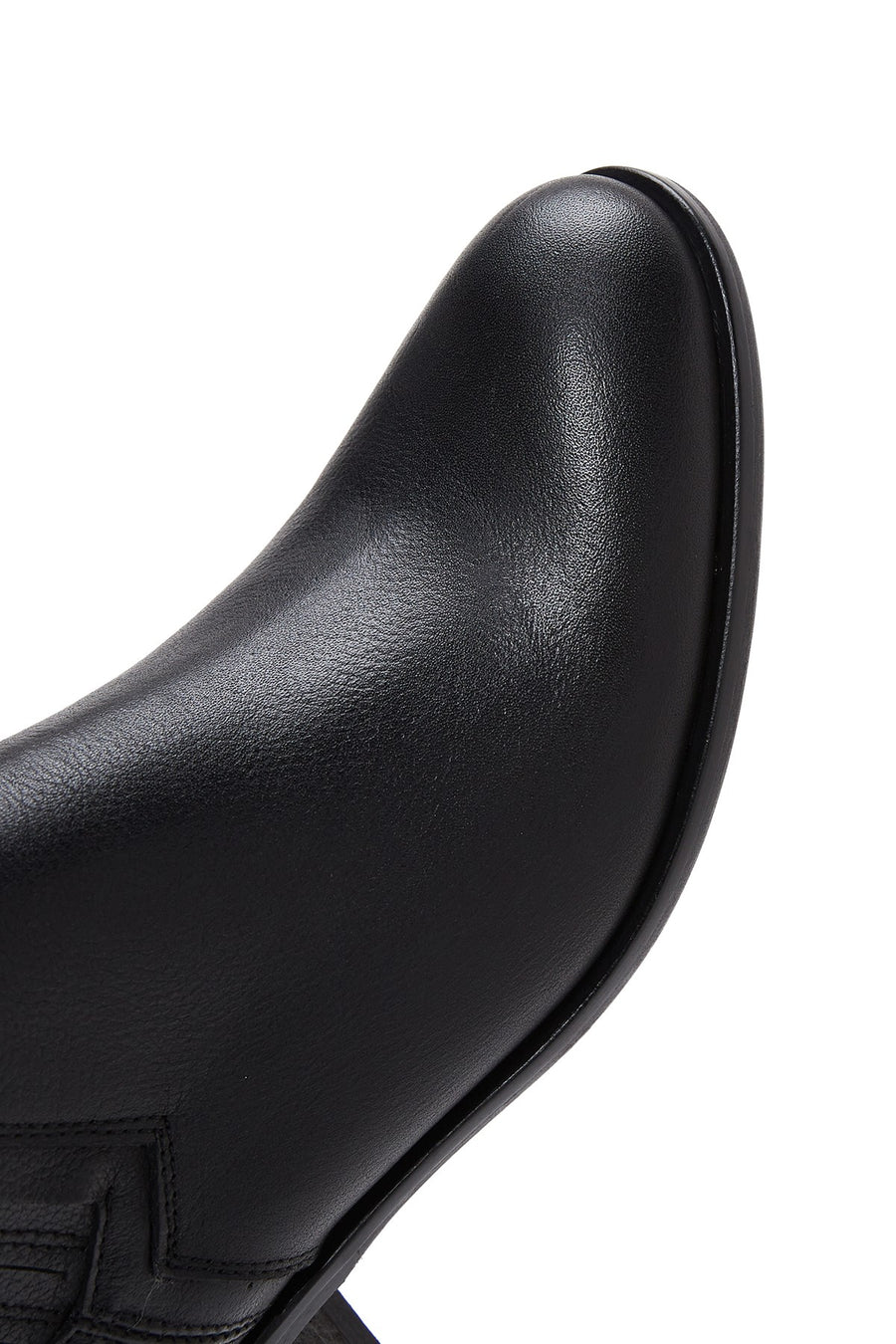 Women's Black Leather Heeled Chelsea Boots