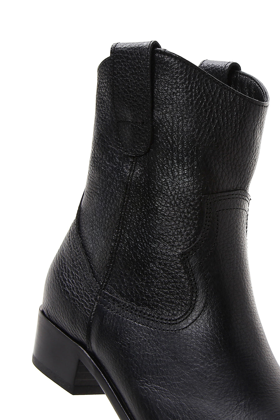 Women's Black Leather Cowboy Boots