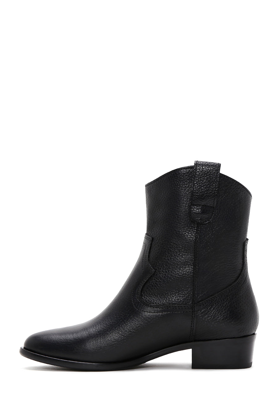 Women's Black Leather Cowboy Boots