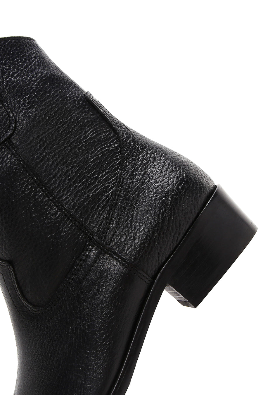 Women's Black Leather Cowboy Boots