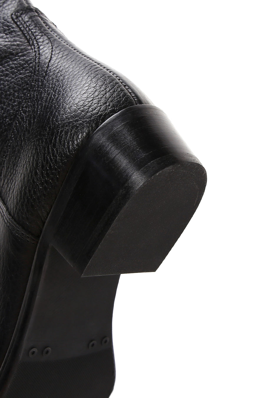 Women's Black Leather Cowboy Boots