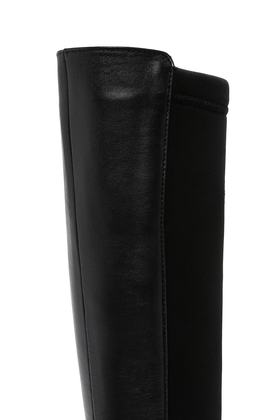 Women's Black Zippered Wedge Heeled Casual Leather Boots
