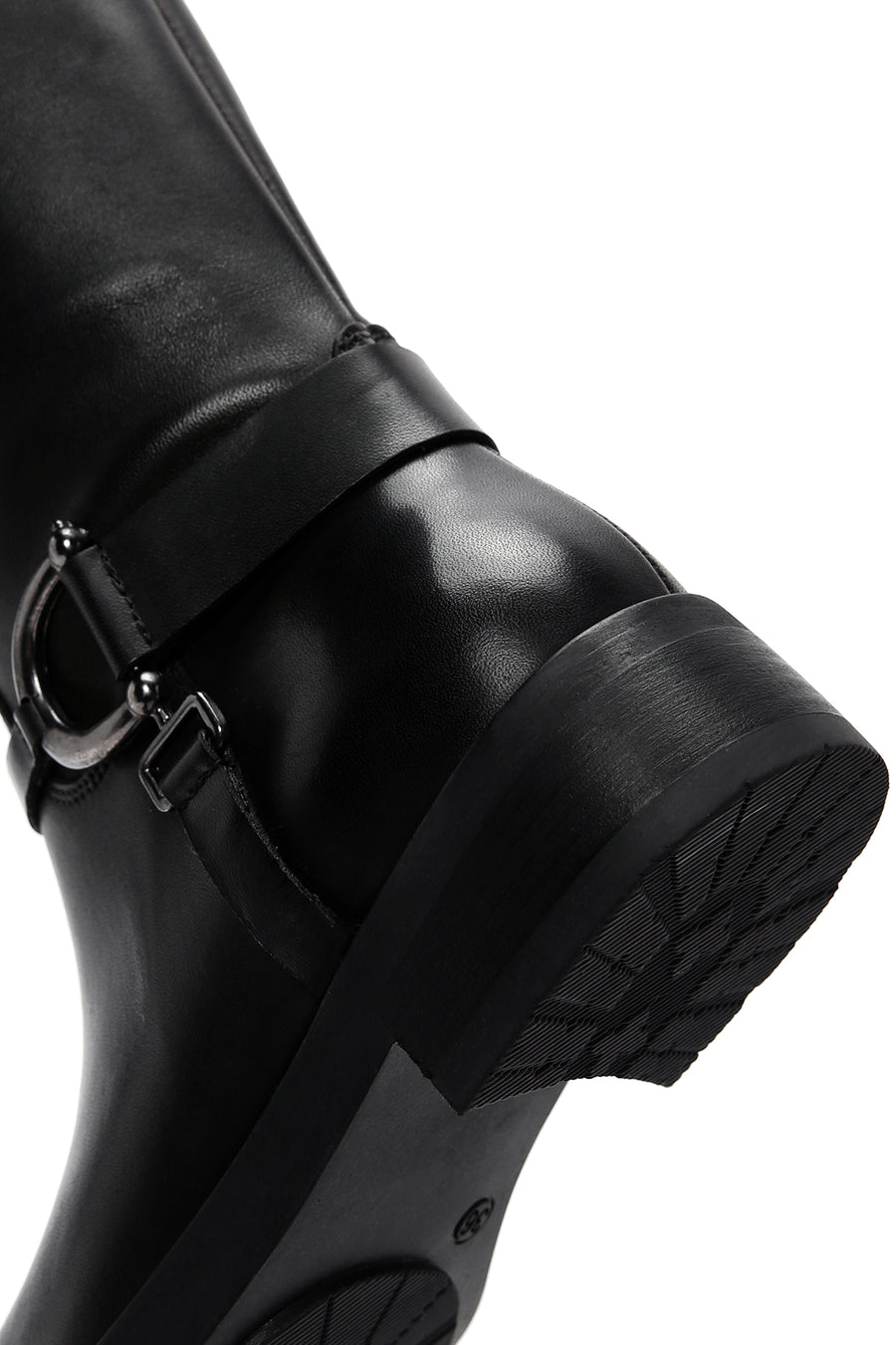 Women's Black Zippered Leather Boots