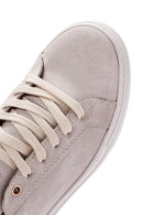 Kadın Bej Süet Deri Kalın Tabanlı Sneaker | Derimod