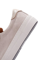 Kadın Bej Süet Deri Kalın Tabanlı Sneaker | Derimod