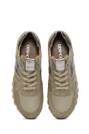 Women's Mink Suede Leather Detailed Sneaker | Derimod