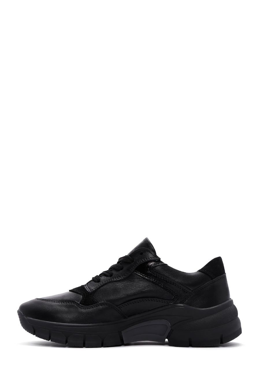 Kadın Siyah Deri Sneaker