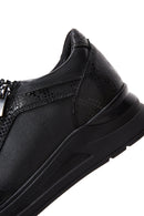 Kadın Siyah Deri Kalın Tabanlı Sneaker | Derimod
