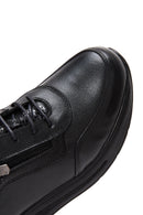 Kadın Siyah Deri Kalın Tabanlı Sneaker | Derimod