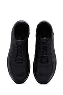 Kadın Siyah Kalın Tabanlı Deri Casual Sneaker | Derimod
