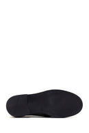 Women's Silver Leather Tasseled Masculine Loafer | Derimod