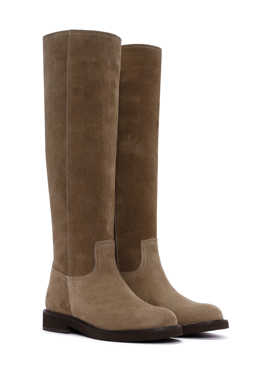 Women's Brown Suede Leather Boots
