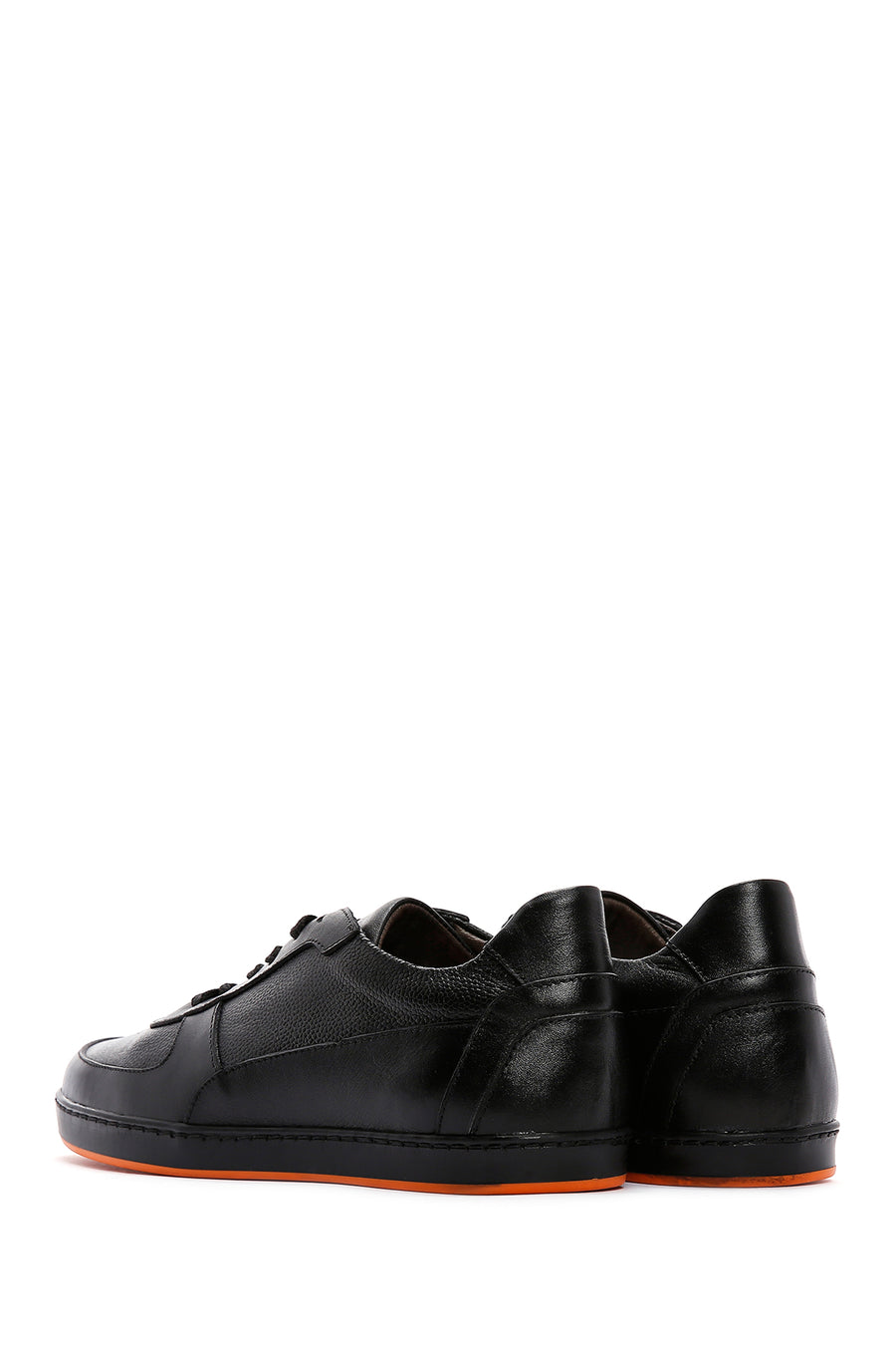Erkek Siyah Deri Casual Sneaker