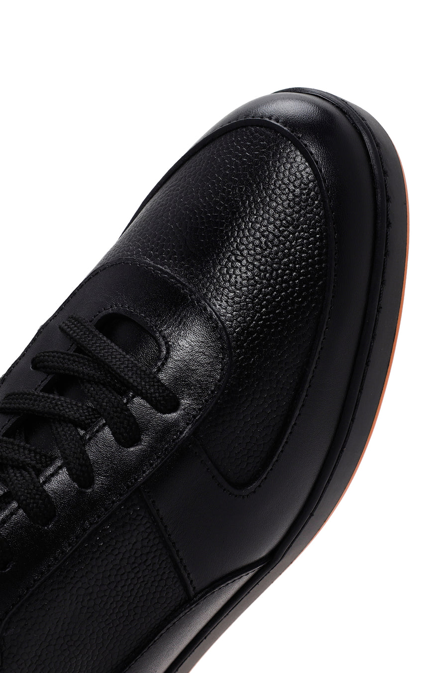 Erkek Lacivert Deri Casual Sneaker