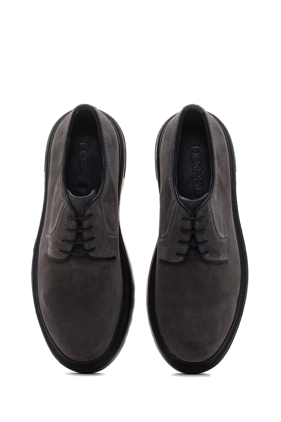 Men's Gray Suede Leather Casual Shoes