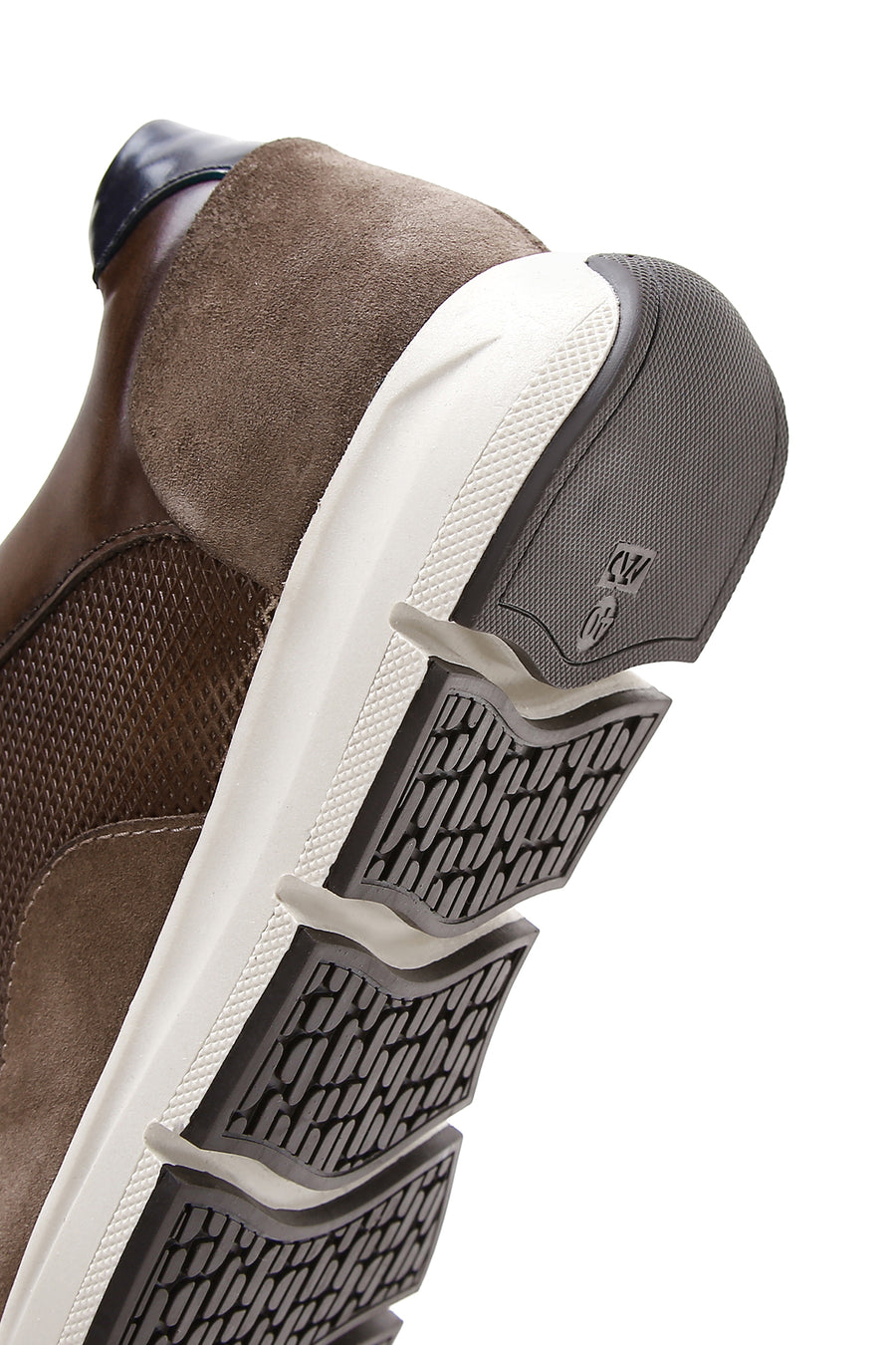 Men's Brown Leather Suede Detailed Sneaker