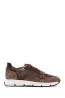 Men's Brown Leather Suede Detailed Sneaker | Derimod