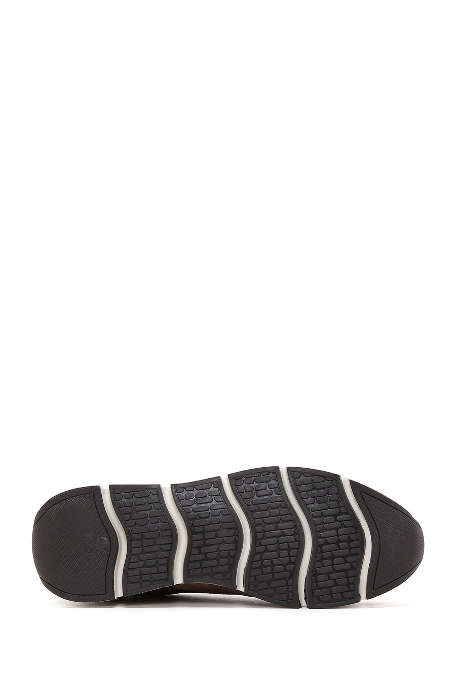 Men's Brown Leather Suede Detailed Sneaker