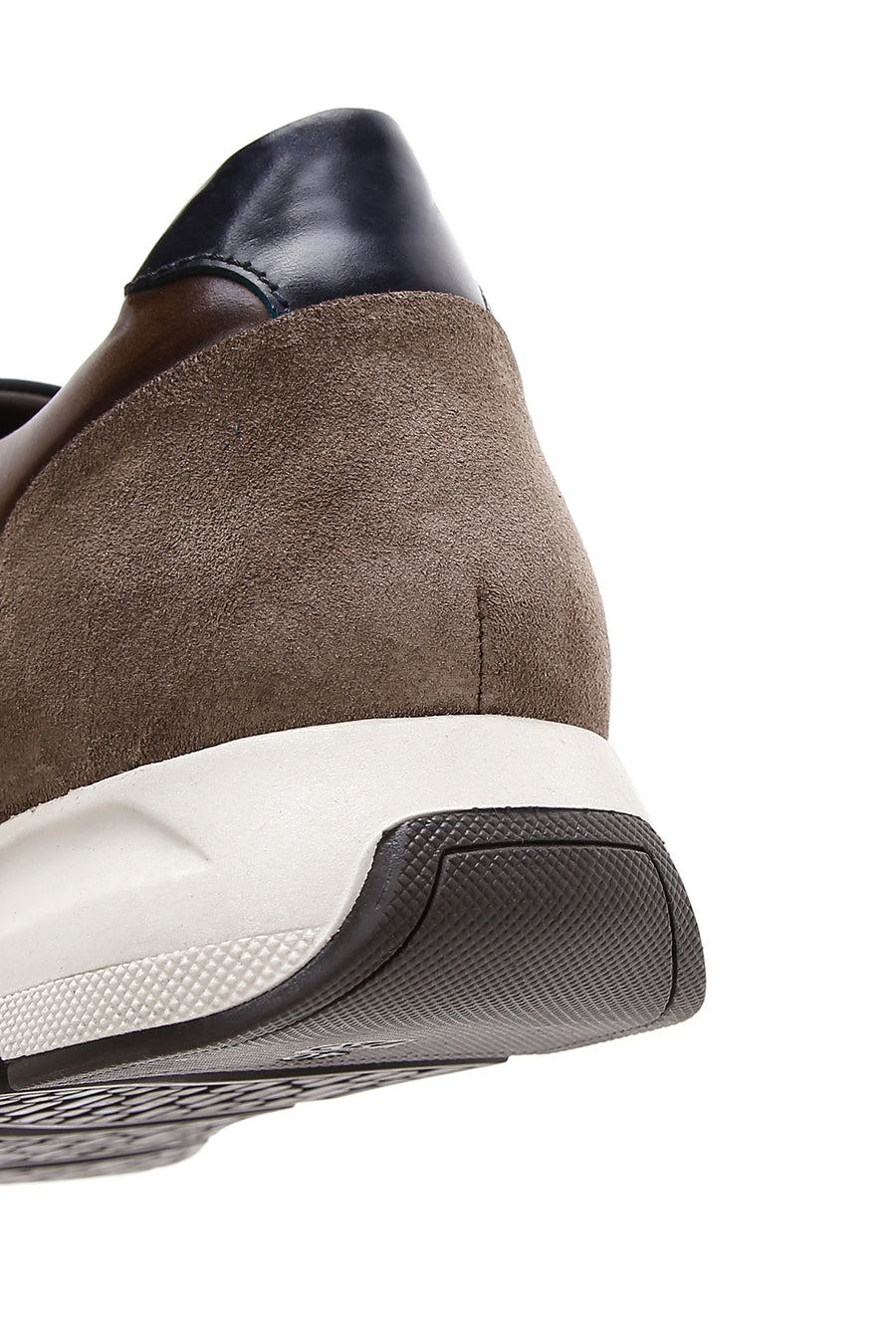 Men's Brown Leather Suede Detailed Sneaker