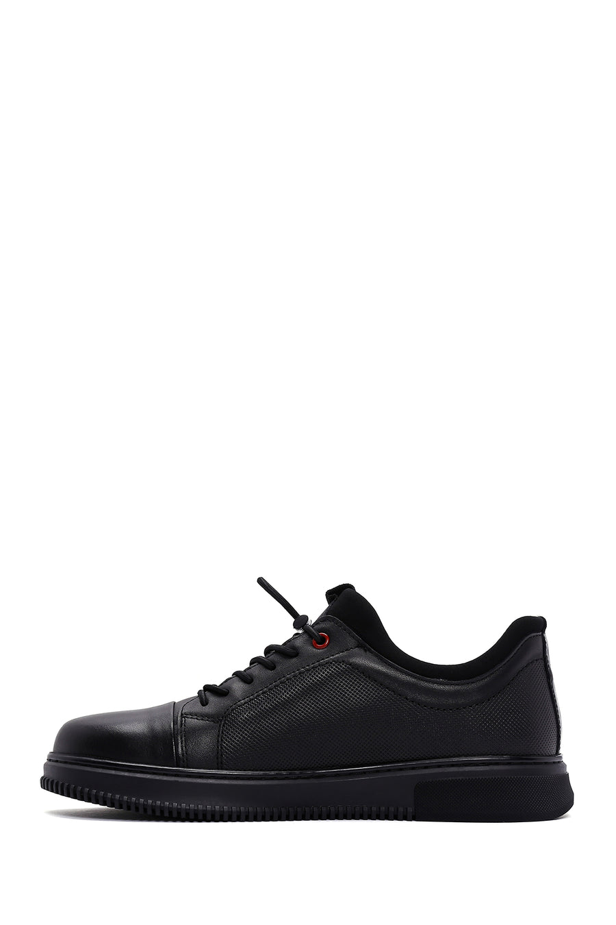 Erkek Siyah Deri Sneaker