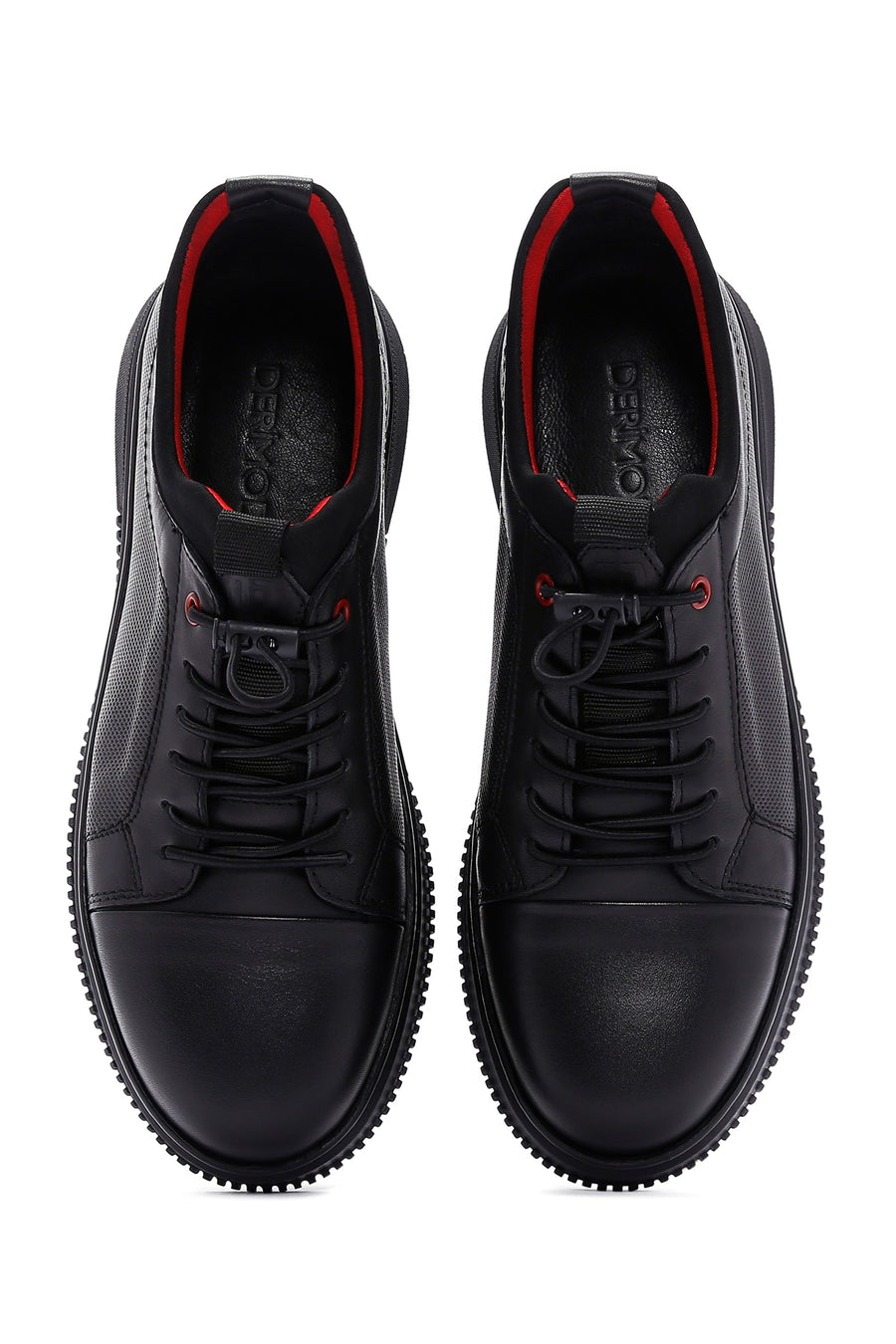 Erkek Siyah Deri Sneaker